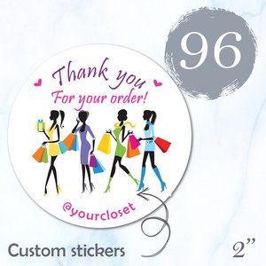96 Thank You Stickers